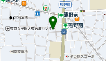 荒川区 ひろば館 熊野前の地図画像