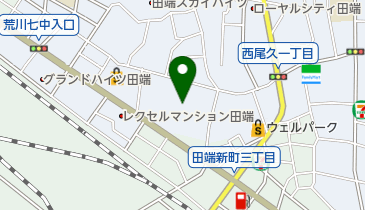 荒川区 ひろば館 西尾久みどりの地図画像