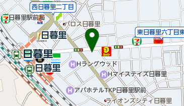 レモン日暮里店の地図画像