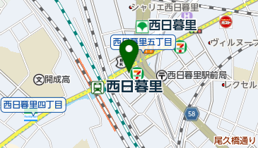 ヘアステージエル西日暮里店の地図画像