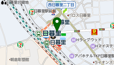 てんや 日暮里店の地図画像