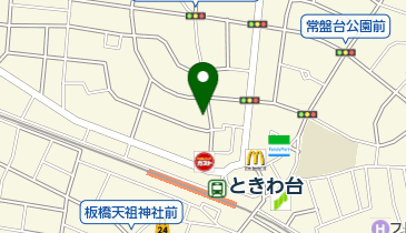 常盤台動物病院の地図画像