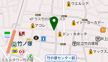 有限会社竹の塚森田屋酒店の地図画像