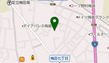 足立区 梅田分室・つくしんぼ学童保育室の地図画像