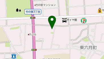 東六月町ひまわり作業所の地図画像