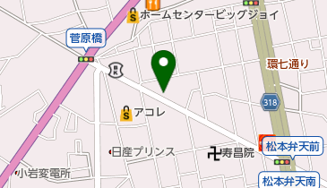 ダスキン菅原橋の地図画像