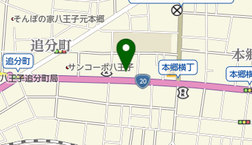 純福音八王子教会の地図画像