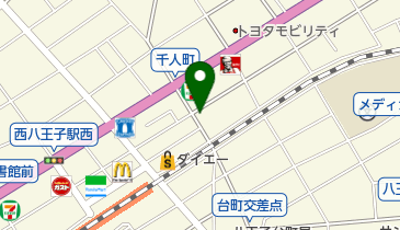 メナード化粧品八王子販社の地図画像