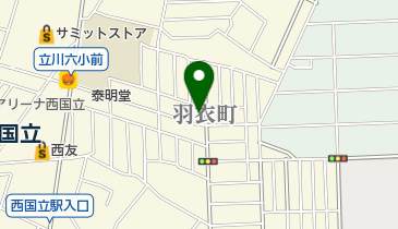 立川市 羽衣中央会館の地図画像