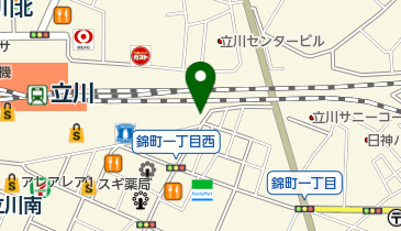 麻雀荘ラッキーの地図画像