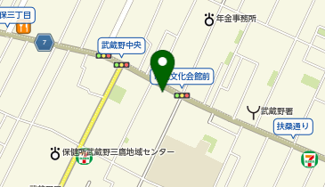 ファミリー武蔵野市中町店豊年屋の地図画像