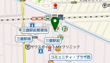 メガネライフ三鷹店の地図画像