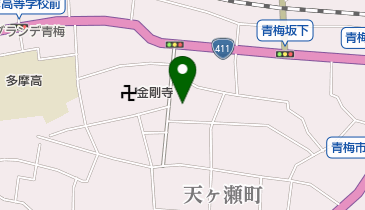青梅市 青梅市民センター天ケ瀬体育館の地図画像