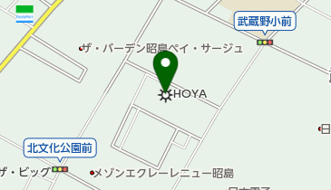 HOYA株式会社昭島工場 受付・夜間の地図画像
