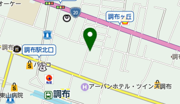 調布キリスト教会日本ホーリネス教団の地図画像