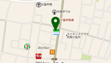 宮地楽器 小金井アネックスの地図画像