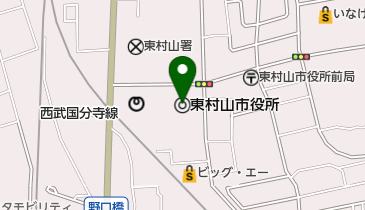 自治労東村山市職員労働組合の地図画像