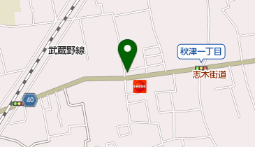 秋津モータースの地図画像