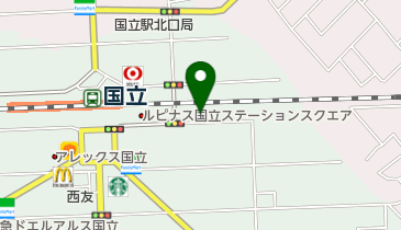 クリーニングの共栄 国立店の地図画像