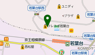 らくーね若葉台店の地図画像