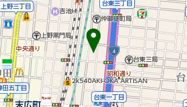 中外鉱業株式会社 御徒町南口支店の地図画像