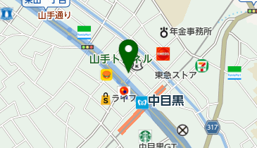 大川カイロプラクティック中目黒整体院の地図画像