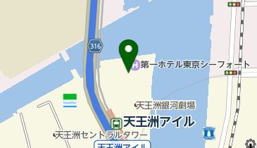 ポニークリーニング天王洲アイル店の地図画像