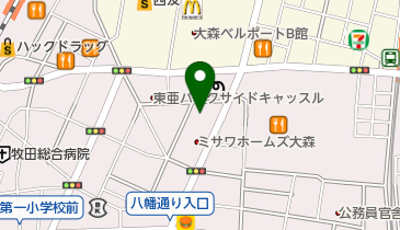 セオサイクル大森店の地図画像