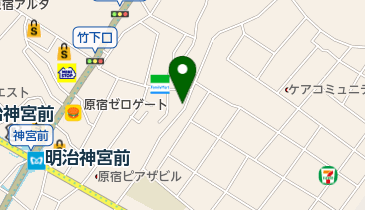 縫い屋原宿店の地図画像