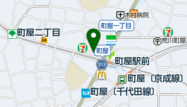 金券ショップ町屋の地図画像