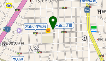 ふらわーしょっぷはなうた入谷店の地図画像