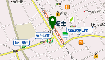 福生市輝き市民サポートセンターの地図画像