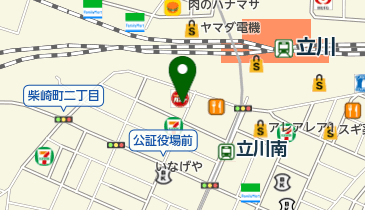 moda立川店の地図画像