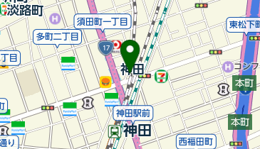 ピザハット神田店の地図画像