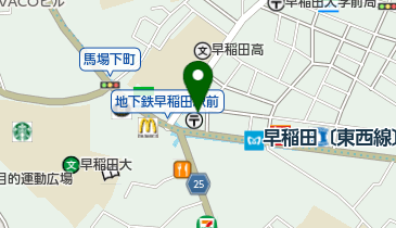 株式会社花の店アンナ早稲田店の地図画像