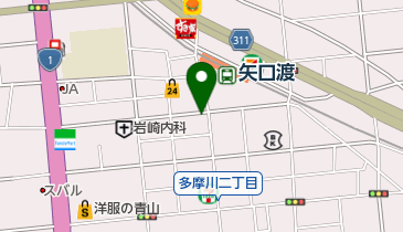 ヘアーサロンIWASAKI矢口渡店の地図画像