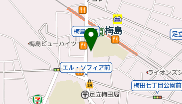 ヘアースタジオイワサキ梅島店の地図画像