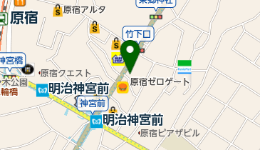 aim原宿店の地図画像