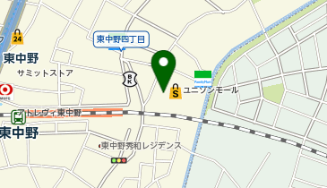 ポニークリーニングユニゾンモール東中野店の地図画像