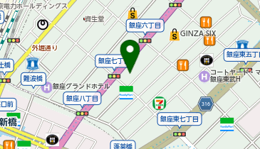 ヤマハ銀座店大人の音楽教室ミュージックアベニュー銀座の地図画像