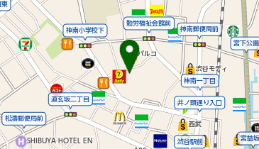 BAPESTORE渋谷の地図画像