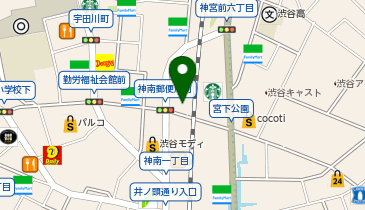 ハクビ京都きもの学院渋谷校の地図画像