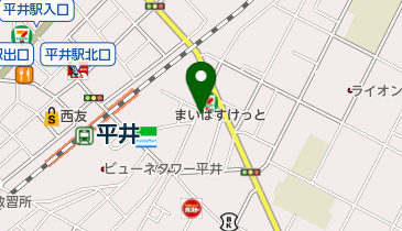 白熊クリーニング平井店の地図画像