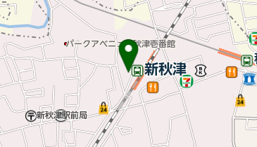 新秋津キリスト教会の地図画像