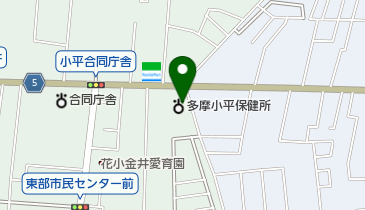 東京都 福祉保健局 児童相談所 小平の地図画像