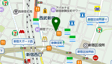 カラオケの鉄人新宿歌舞伎町一番街店の地図画像