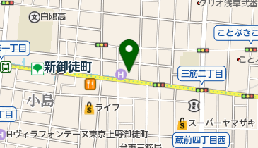 愛ふれあだんらん元浅草の地図画像