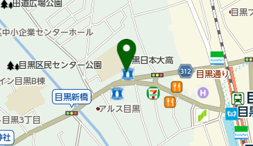 髪や目黒店の地図画像