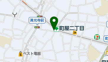 餃子は一龍町屋店の地図画像