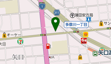 デイサービスひまわり矢口渡の地図画像